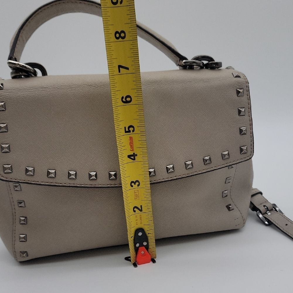 Michael Kors Taupe Studded Satchel - Picture 9 of 13